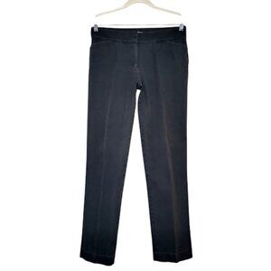 EILEEN FISHER Organic Cotton Navy Classic Straight Leg Relaxed Fit Womens Pant S